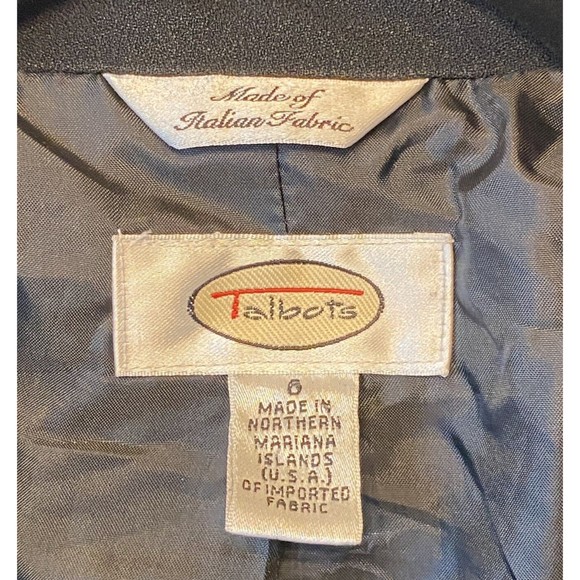 Talbots‎ Womens Three Button Lined Blazer Black Size 6 Italian Fabric - Picture 5 of 11